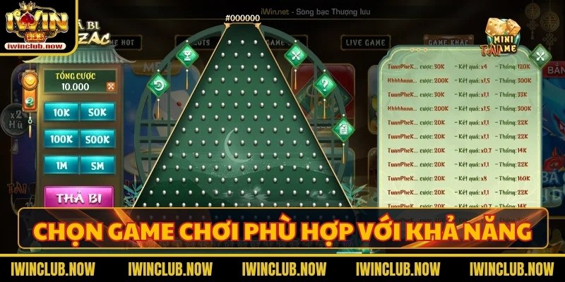 Chọn game chơi phù hợp với khả năng